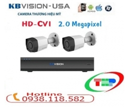 TRỌN BỘ 2 CAMERA KBVISION KX-2001C4  ( 2.0 MEGAPIXEL )
