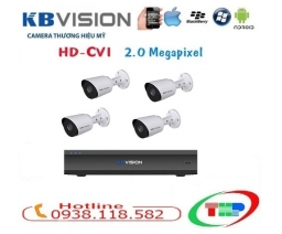 TRỌN BỘ 4 CAMERA KBVISION KX-2011C4 ( 2.0 MP )