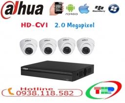 TRỌN BỘ 4 CAMERA DAHUA (HAC-HDW1200M)