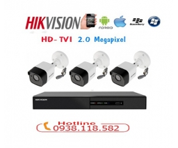 TRỌN BỘ 3 CAMERA HIKVISON DS-2CE16F1T-ITP (HD-TVI 3M)